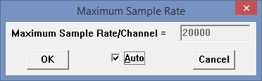 Preferences - Maximum sample Rat