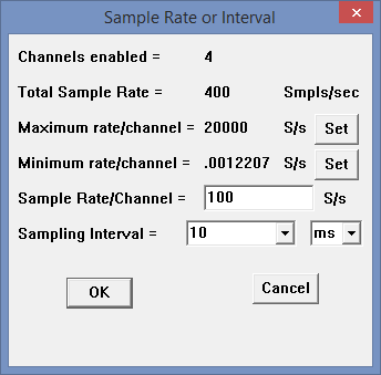 Sample Rate or Interval