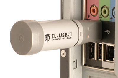 EL-USB-1 Data Logger in USB port