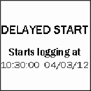 EL-GFX Data Logger Delayed time/day start
