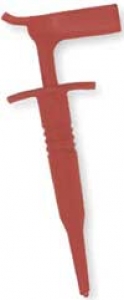 Red right angle insulated plunger hook clip