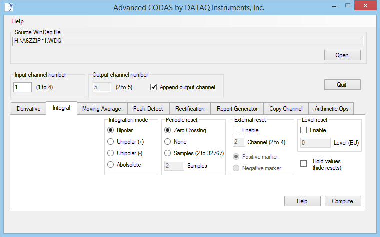 Advanced CODAS Data Acquisition Analysis Software
