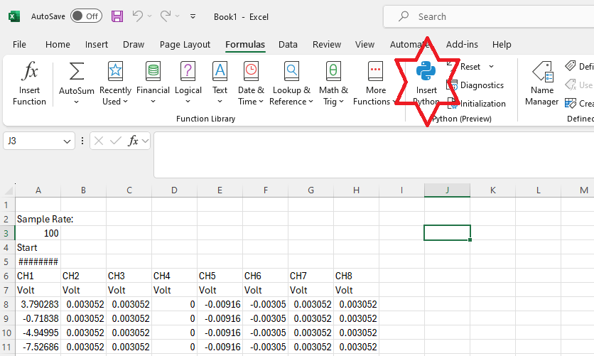 How to add python codes to Excel