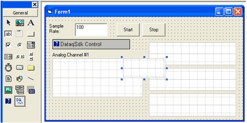 Choose the object view and double-click DQChart on the VB toolbar (Figure 3). Resize and relocate the chart as you wish.