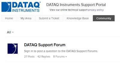 DATAQ Instruments Support Forum